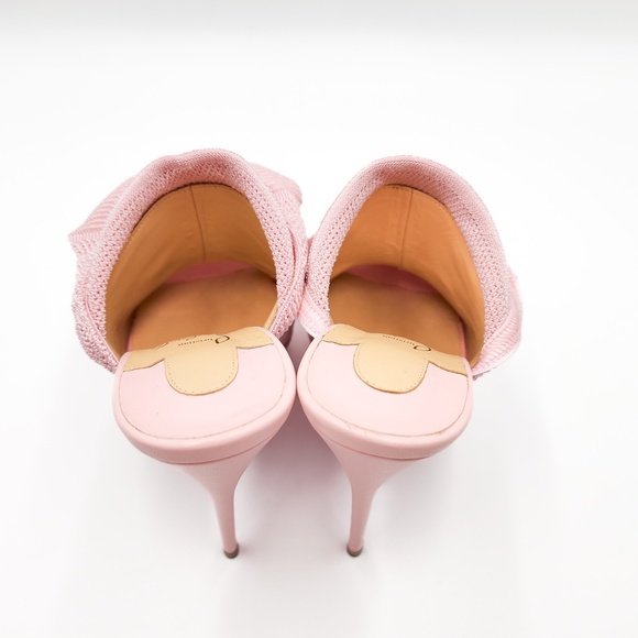 Christian Louboutin Cheminene 120 Pink Stretch Sock Mules Heels EU 37 - Picture 6 of 10